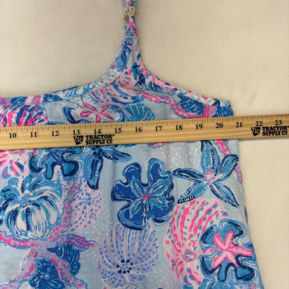 Lilly Pulitzer Amerie Linen Midi Dress Bahamas Beachcomber  Large‎ New Beach - Picture 4 of 10